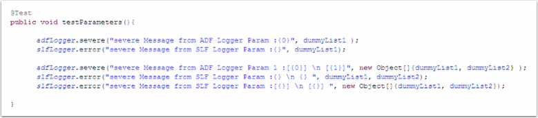 Logging Parameters